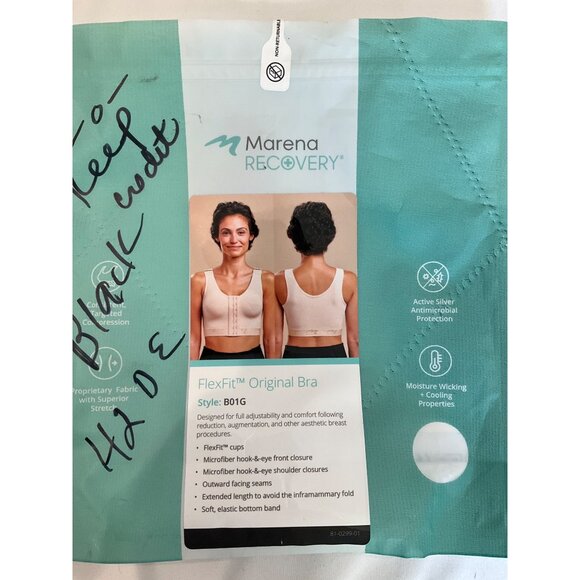 Marena Recovery FlexFit Original Bra style B01G Black 42D/E - Picture 8 of 9